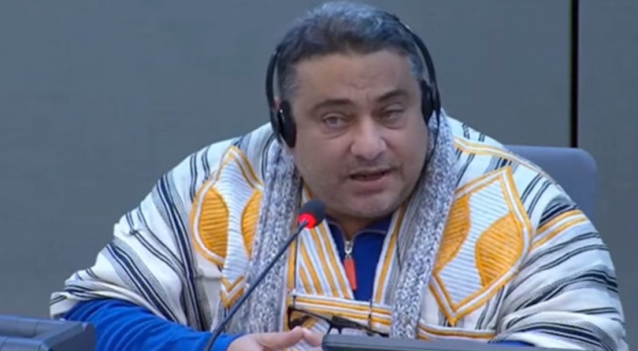 SAM L'Africain lors de son témoignage à la CPI SAM L'Africain lors de son témoignage à la CPI