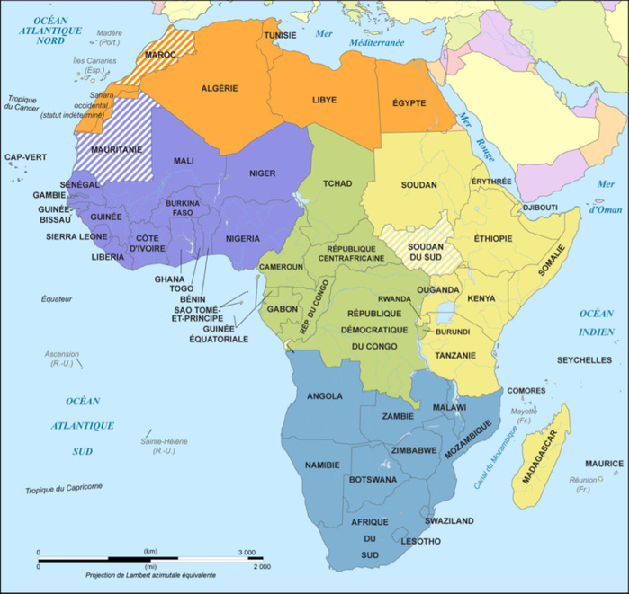 Carte d'Afrique
