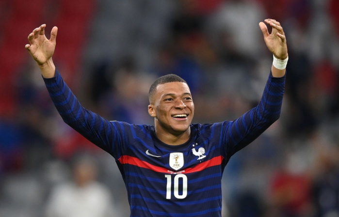 Kylian Mbappé victorieux face à l'Allemagne. Crédit photo compte twitter Kylian Mbappé