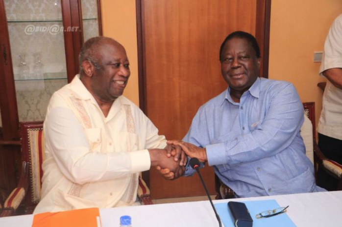 Dimanche le 11 juillet 2021 fin de la visite à Daoukro de Laurent Gbagbo à Henri Konan Bédié Dimanche le 11 juillet 2021 fin de la visite à Daoukro de Laurent Gbagbo à Henri Konan Bédié