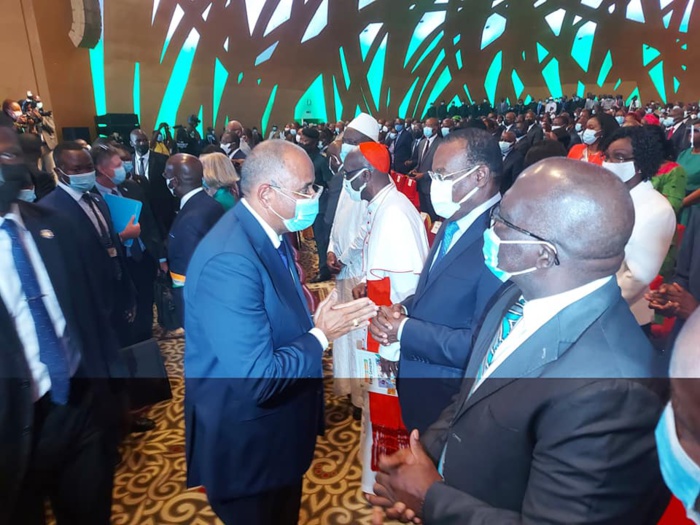 Le premier ministre ivoirien Patrick Achi et l'ex premier ministre Affi N'Guesan, président du FPI