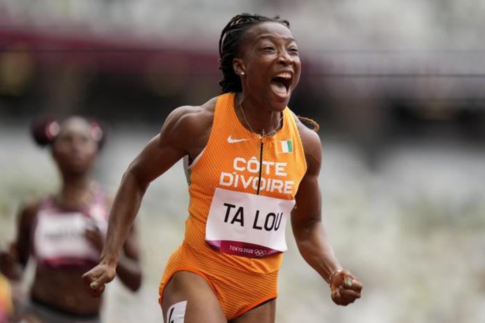 L'ivoirienne Marie-José Ta Lou remporte une manche sur le 100m, Credit Photo TV5MONDE L'ivoirienne Marie-José Ta Lou remporte une manche sur le 100m, Credit Photo TV5MONDE