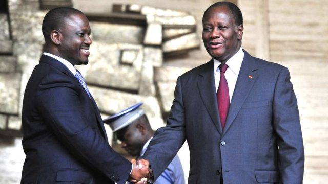 Soro guillaume et Alassane Ouattara