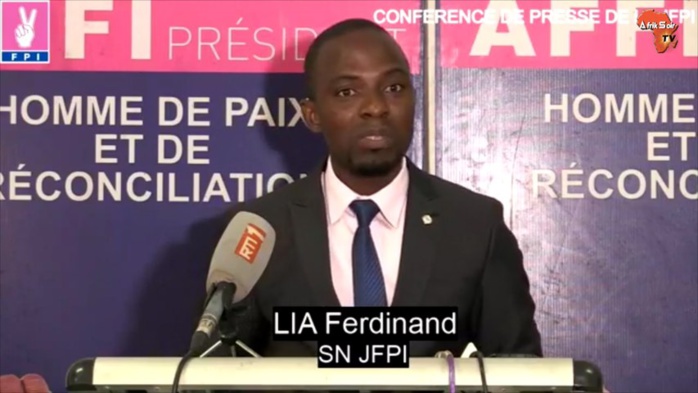 Lia Ferdinand, Secrétaire National de la Jeunesse du Front Populaire Ivoirien