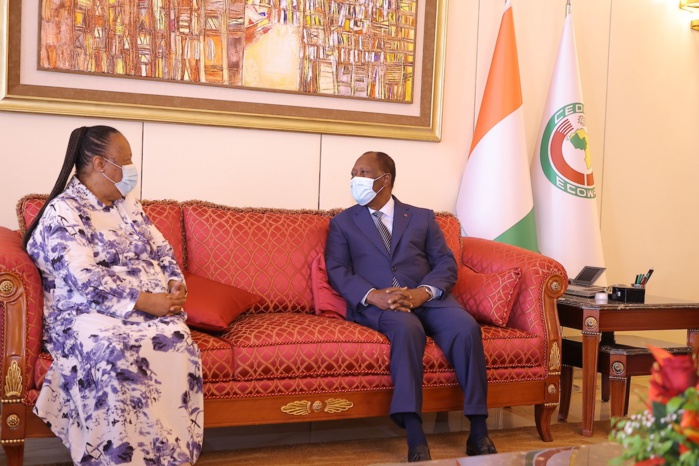 La ministre sud-africaine des relations internationales et de la coopération reçue en audience par Alassane Ouattara