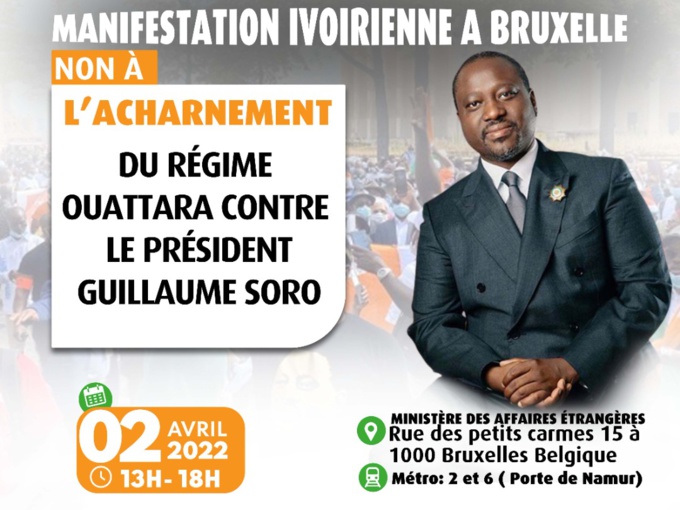 Politique nationale : GPS bientôt en démonstration de force à Bruxelles pour dire non à l’acharnement dont est l’objet Guillaume Soro Politique nationale : GPS bientôt en démonstration de force à Bruxelles pour dire non à l’acharnement dont est l’objet Guillaume Soro