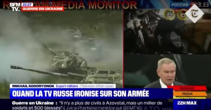 En direct à la télévision Russe, un expert militaire déplore les vieilles armes de la Russie face à celles de l’OTAN En direct à la télévision Russe, un expert militaire déplore les vieilles armes de la Russie face à celles de l’OTAN