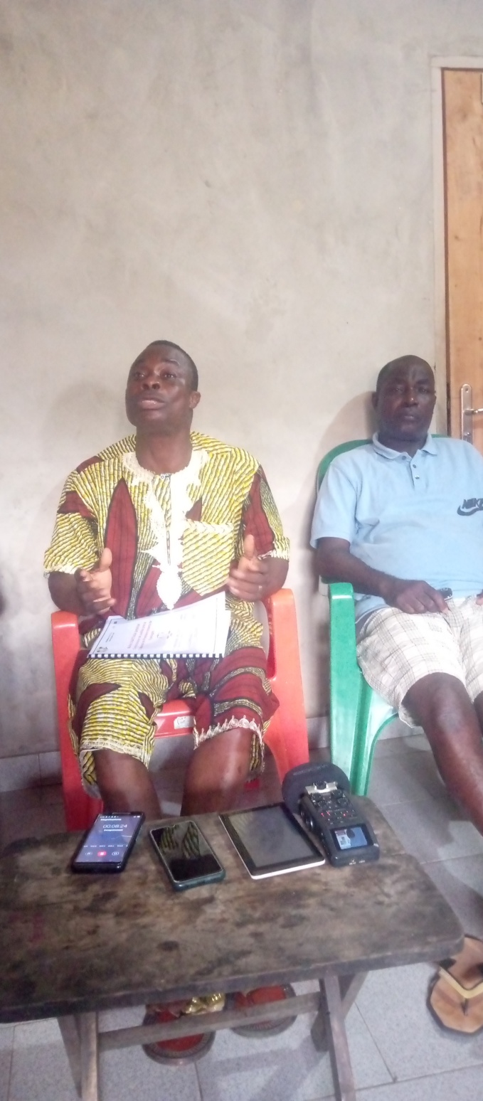 Akouékou Bondah président du collectif des propriétaires terriens de Elokaté Akouékou Bondah président du collectif des propriétaires terriens de Elokaté