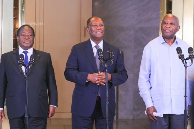 Ouattara, Bédié et Gbagbo ensemble pour le 7 Août: Sidiki Bakaba rappelle comment il a été frustré pour y avoir cru depuis 2012 Ouattara, Bédié et Gbagbo ensemble pour le 7 Août: Sidiki Bakaba rappelle comment il a été frustré pour y avoir cru depuis 2012