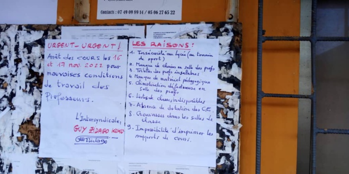 Les enseignants du lycée Gadié de Yopougon ont soulevé plusieurs griefs Les enseignants du lycée Gadié de Yopougon ont soulevé plusieurs griefs