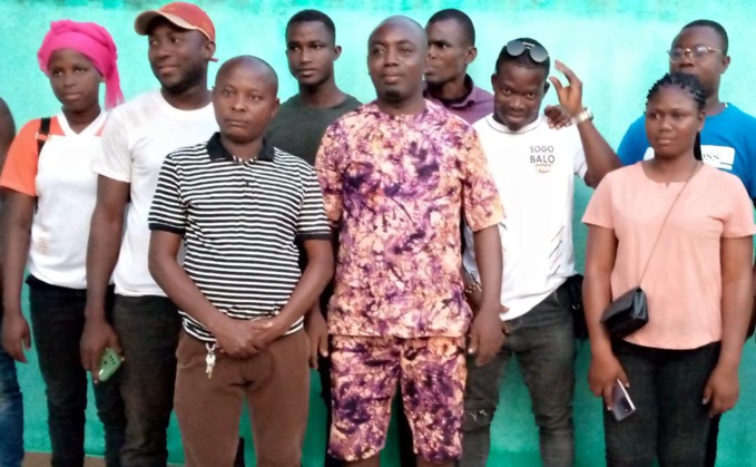 N'Dri Hermann et les membres de son staff