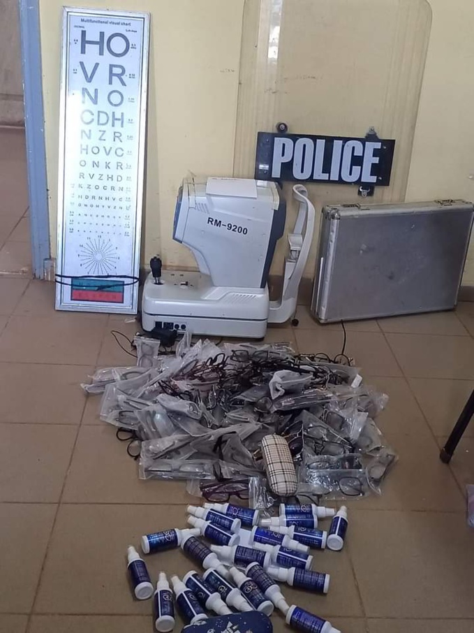 Une vue des matériels saisis Une vue des matériels saisis