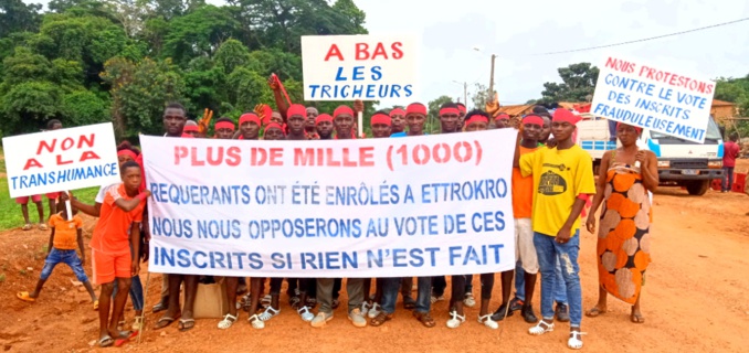Transhumance électorale/Des militants du Rhdp protestent  contre les non résidents sur la liste électorale