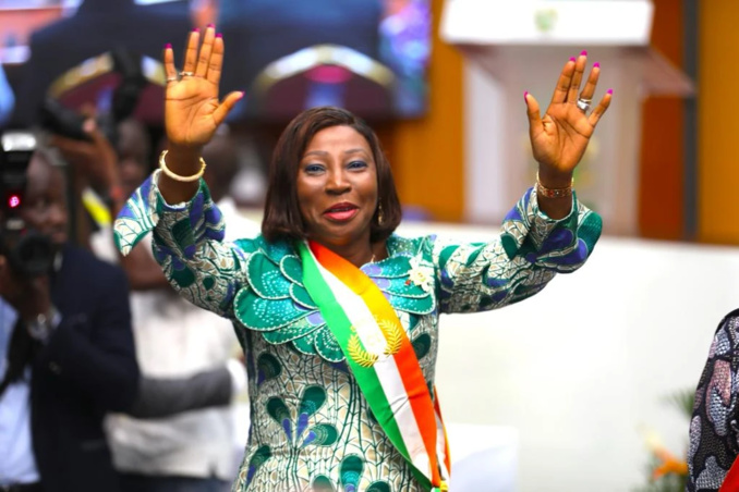 La ministre d'État ministre des affaires étrangères, Kandia Camara La ministre d'État ministre des affaires étrangères, Kandia Camara