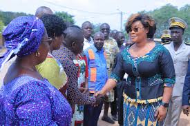 Mme Myss Belmonde Dogo, ministre de la solidarité était à Gagnoa ce week-end