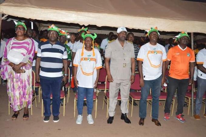 Can 2023/ Henriette Lagou communie avec la population de Daoukro Can 2023/ Henriette Lagou communie avec la population de Daoukro