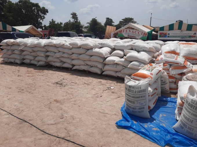 Sécurité alimentaire/ Le ministre Kobenan Adjoumani lance le programme alimentaire d'urgence. Sécurité alimentaire/ Le ministre Kobenan Adjoumani lance le programme alimentaire d'urgence.