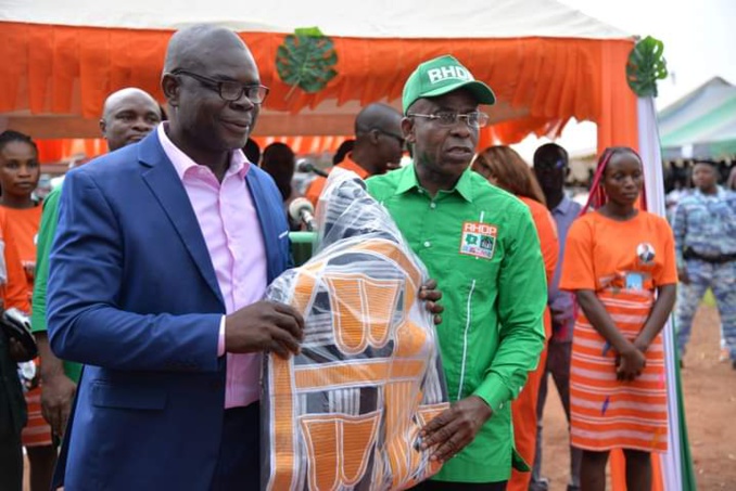 Le fédéral Fpi de Bangolo, lors de sa déclaration Le fédéral Fpi de Bangolo, lors de sa déclaration