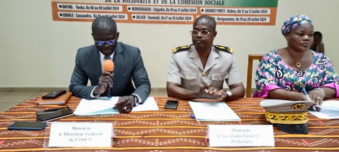 Dabou/ La commission locale de l'Observatoire de la solidarité et de la cohésion sociale ( Oscs) installée. Voici ses missions. Dabou/ La commission locale de l'Observatoire de la solidarité et de la cohésion sociale ( Oscs) installée. Voici ses missions.