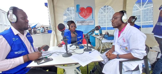 l'équipe de Radio santé en plein  déploiement l'équipe de Radio santé en plein  déploiement