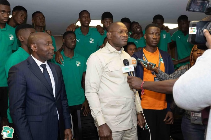 1/2 finale Can U17 au Maroc/  Le ministre des Sports Metch Silas confie un secret aux Eléphanteaux 1/2 finale Can U17 au Maroc/  Le ministre des Sports Metch Silas confie un secret aux Eléphanteaux