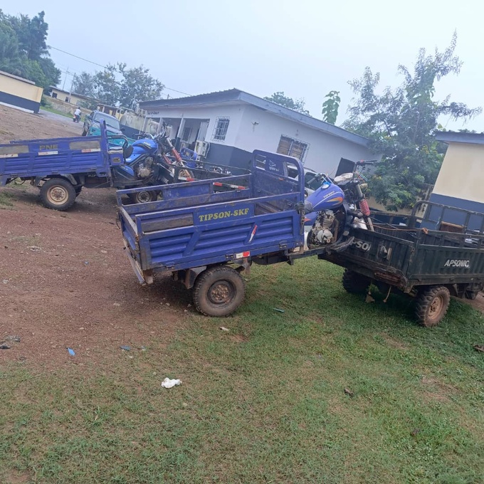Une vue des tricycles volés Une vue des tricycles volés