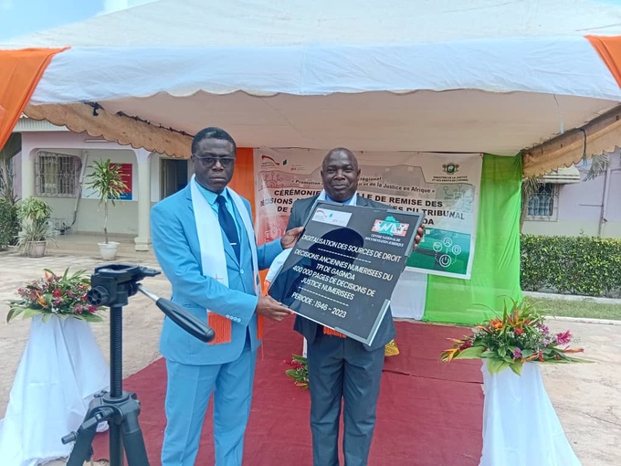 Justice ivoirienne/La coopération allemande dote le centre national de documentation judiciaire et le tribunal de Gagnoa de matériels numériques.. Justice ivoirienne/La coopération allemande dote le centre national de documentation judiciaire et le tribunal de Gagnoa de matériels numériques..