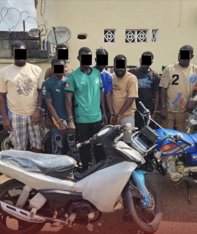 Côte d’Ivoire/ Aboisso : la BRI démantèle un dangereux réseau de voleurs de motos et de faussaires