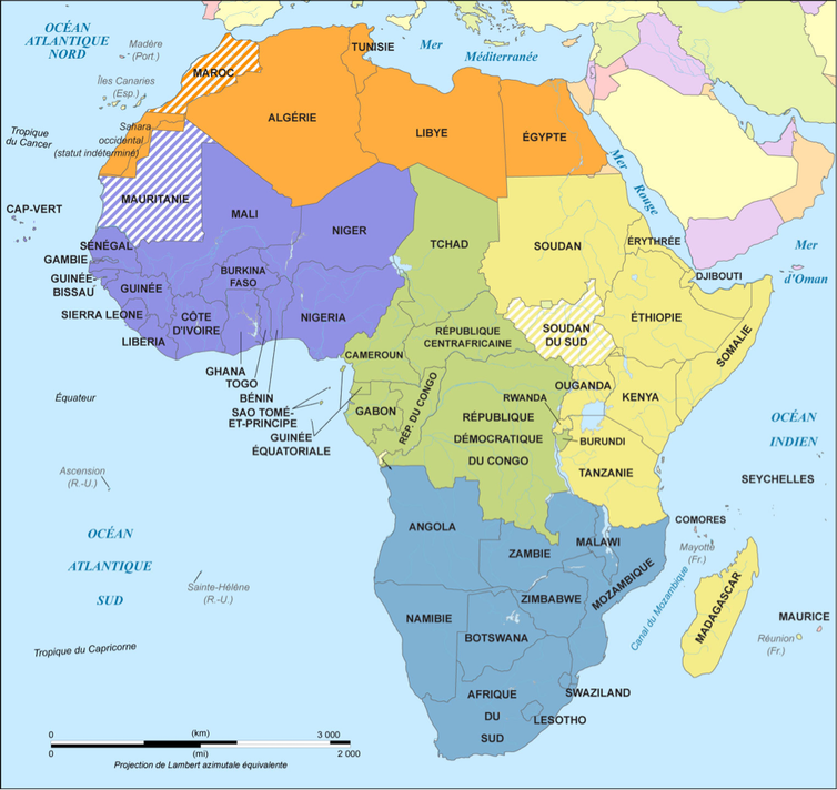 Carte d'Afrique
