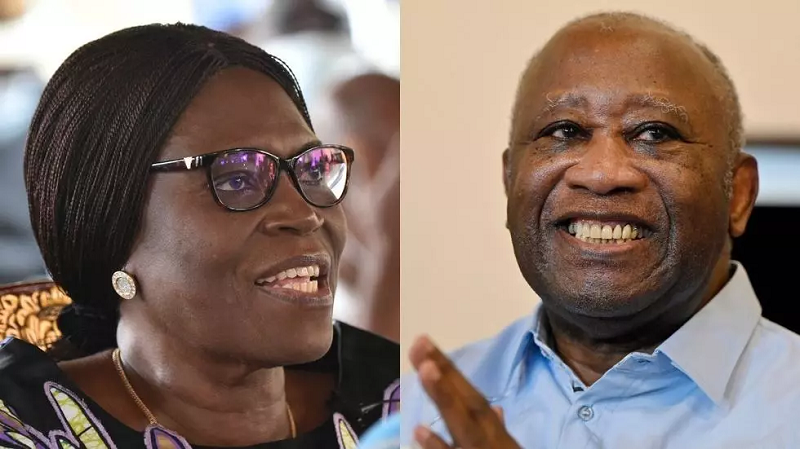 L'ex-couple présidentiel Simone et Laurent Gbagbo, engagé dans un divorce familial et politique. © AFP