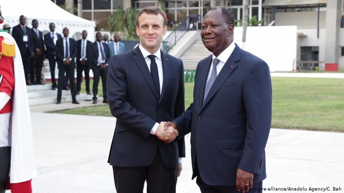 Emmanuel macron et Alassane Ouattara Emmanuel macron et Alassane Ouattara