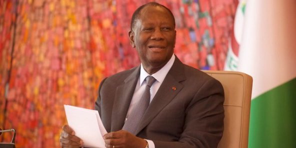 Alassane Ouattara,  président de la République de Côte d'Ivoire.
