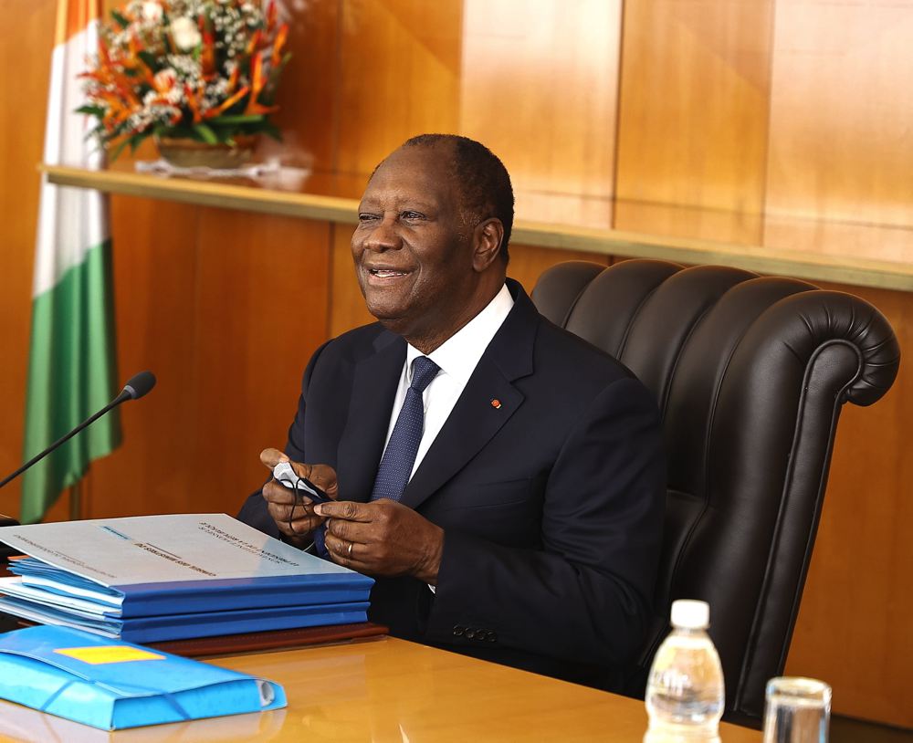 Alassane Ouattara, président de la République de Côte d'Ivoire.