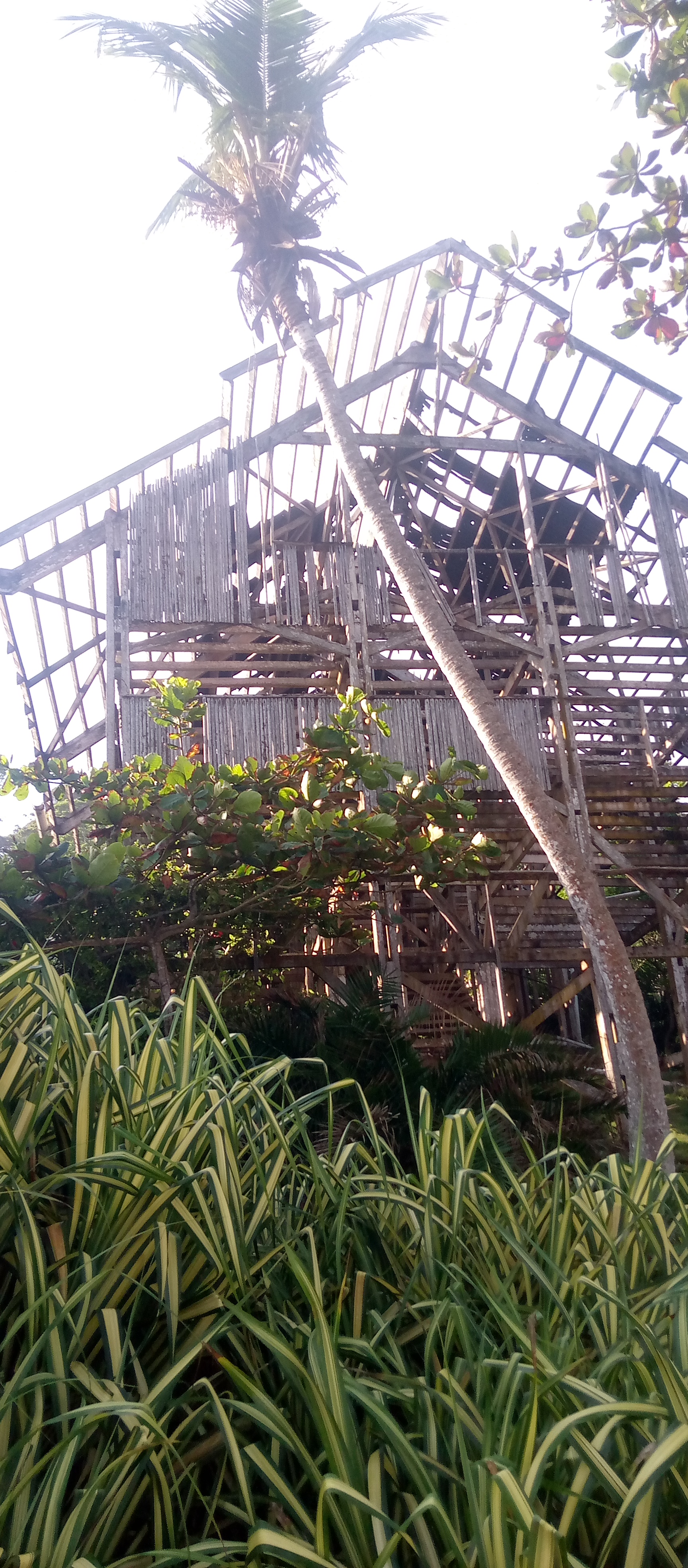 Une vue du restaurant Langouste d'or en ruine