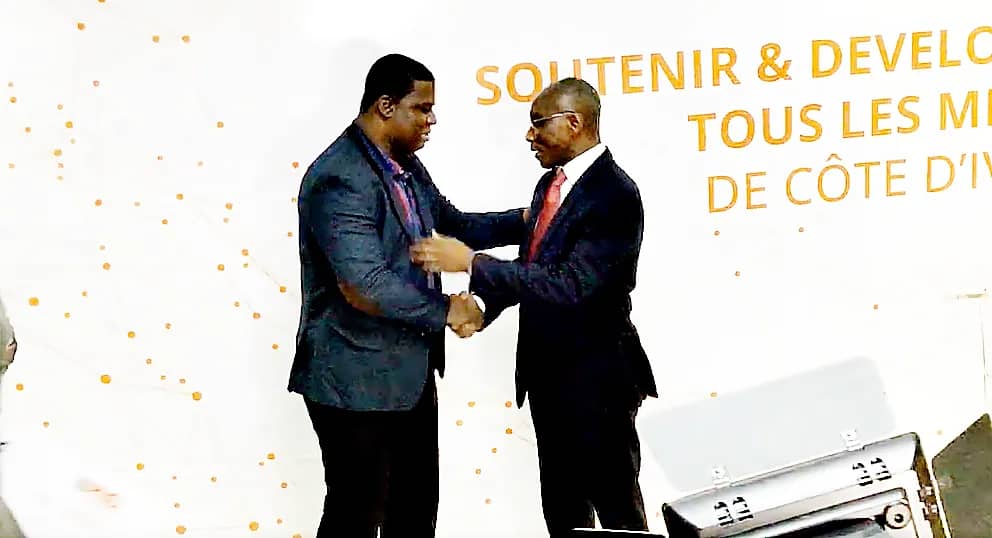 Joël Nianzou président de la Pnci félicité par le premier responsable de l'Asdm, Méité Sindou Joël Nianzou président de la Pnci félicité par le premier responsable de l'Asdm, Méité Sindou