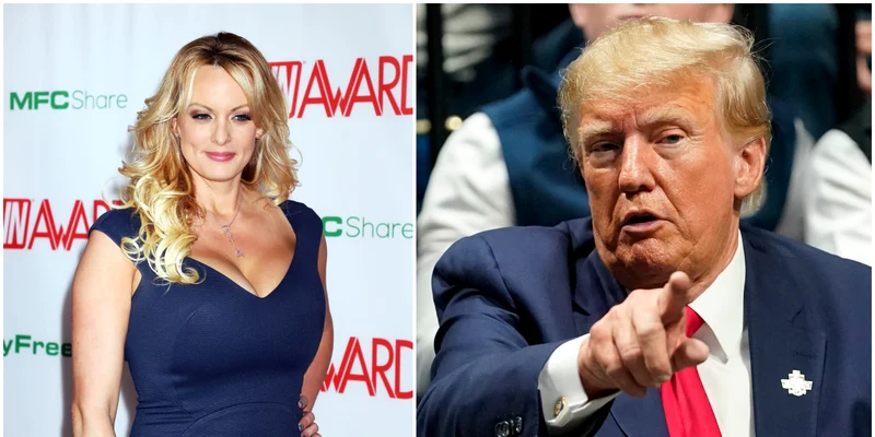 L'ancienne star du porno Stormy Daniels / L'ancien président américain Donald Trump