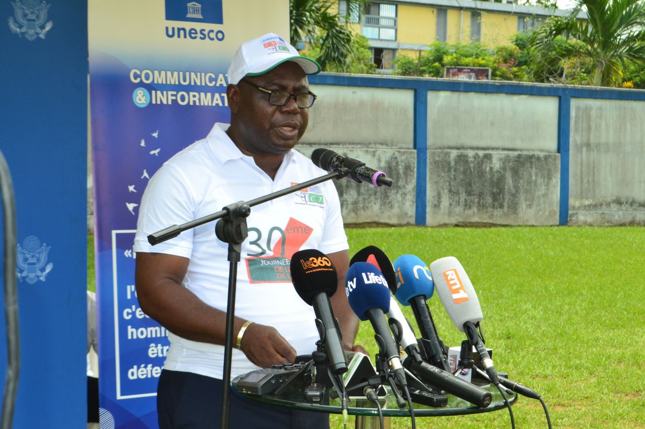 M. Sam Wakouboué, porte parole de l'Ismci M. Sam Wakouboué, porte parole de l'Ismci