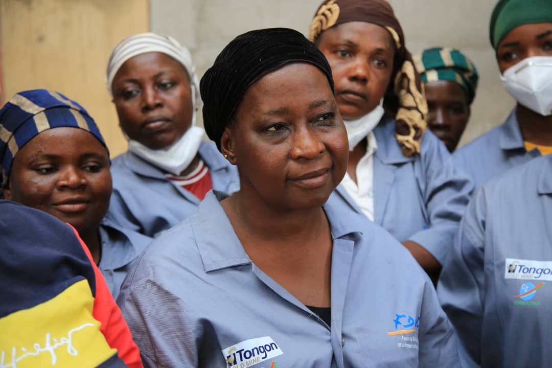 Les femmes du projet savon du village de Tongon