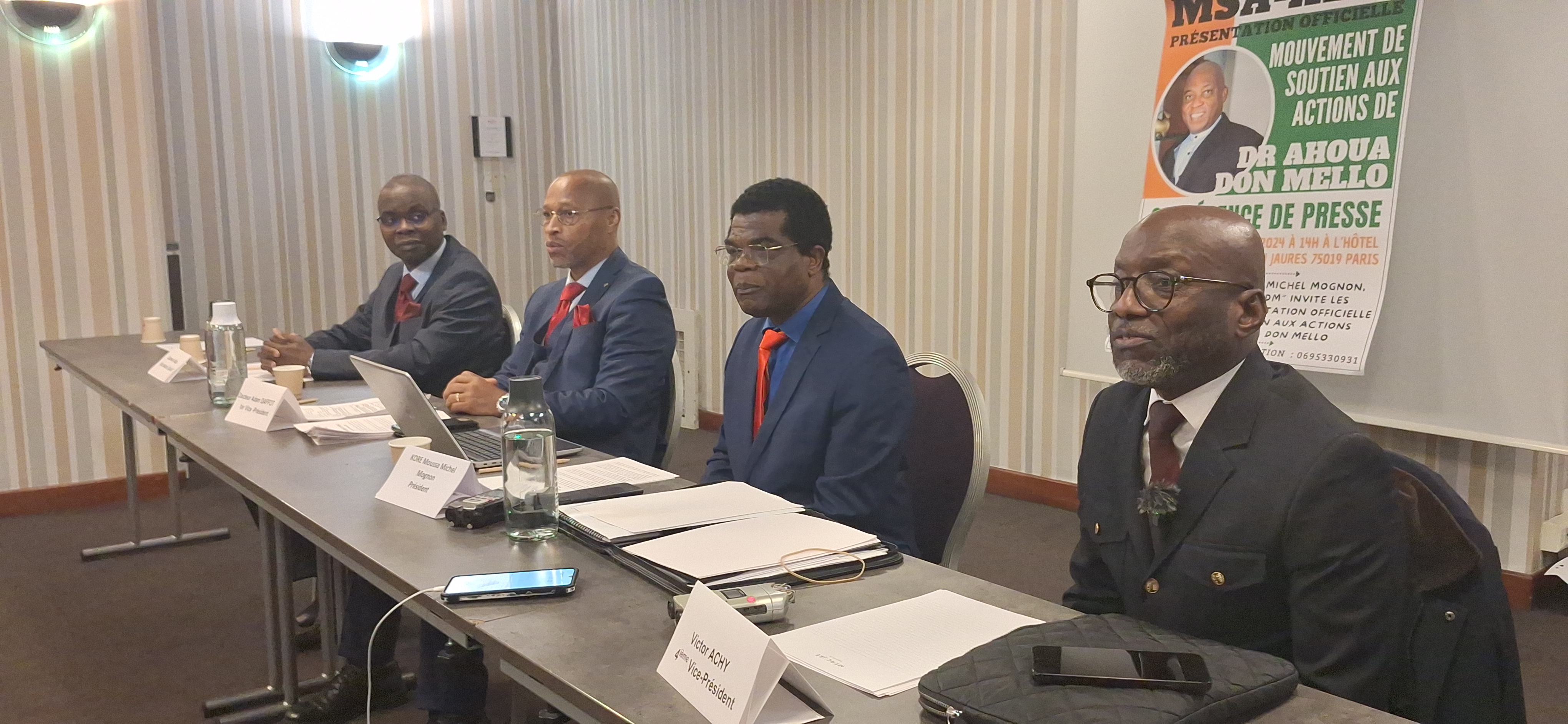 Au lancement de son mouvement, M. Kore Moussa Michel MOGNON, président du MSA – ADM rassure : La représentation PPA-CI peut se tenir tranquille. Au lancement de son mouvement, M. Kore Moussa Michel MOGNON, président du MSA – ADM rassure : La représentation PPA-CI peut se tenir tranquille.