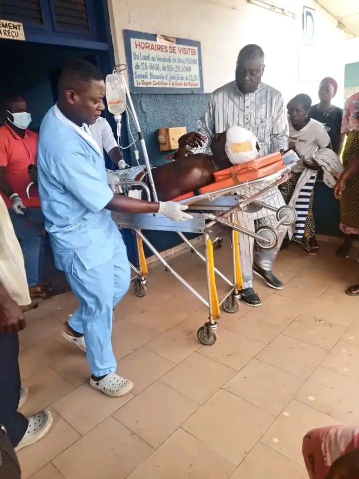 L'un des blessés dans les locaux de l'hopital