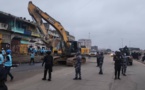 Déguerpissement de la casse d'Abobo Anador/ Le périmètre bouclé par les forces de l'ordre. La circulation fermée.