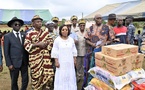 Drame de Liboli : à Grand-Lahou, la Première Dame Dominique Ouattara au chevet des familles endeuillées