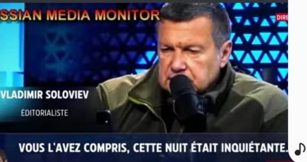Le propagandiste en chef de Poutine s’attable : ‘’Tout est difficile’’, un ex député : ‘’Impossible de battre l’Ukraine’’