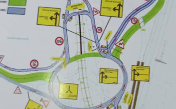 Échangeur du carrefour Akwaba/ Voici le plan de circulation.