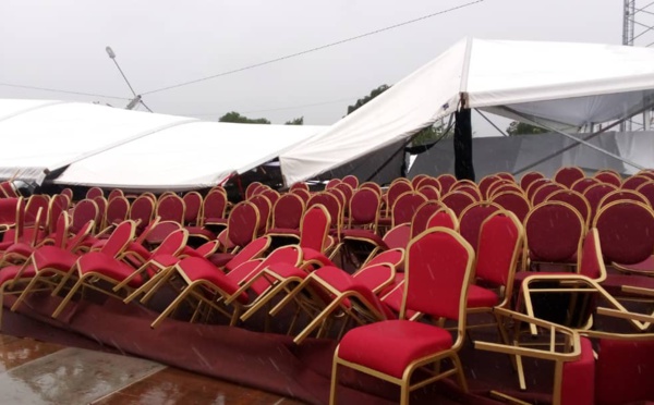 À 24 heures des obsèques de Bédié/ Une pluie s'abat sur Daoukro et détruit toutes les installations