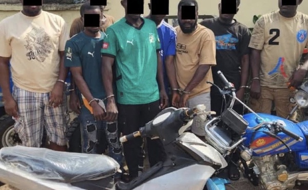 Côte d’Ivoire/ Aboisso : la BRI démantèle un dangereux réseau de voleurs de motos et de faussaires